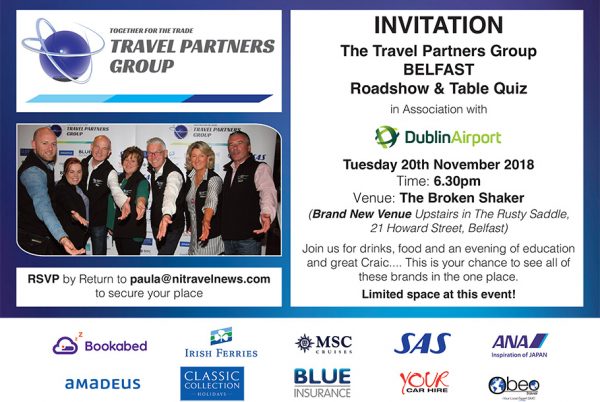 Travel Partners Group Roadshow Coming to Belfast