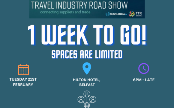 TTR Travel Industry Roadshow – 1 WEEK TO GO!
