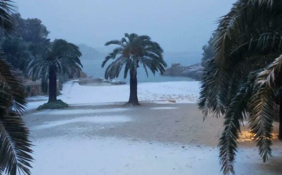 Sunny Balearic Island Sees Historic Snowfall